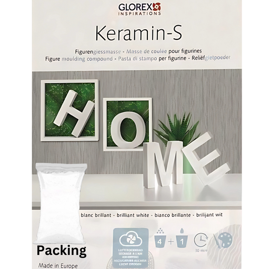 Praf Ceramic Hard Keramin-S, Weatherproof pentru Figurine si modelare alb ca zapada