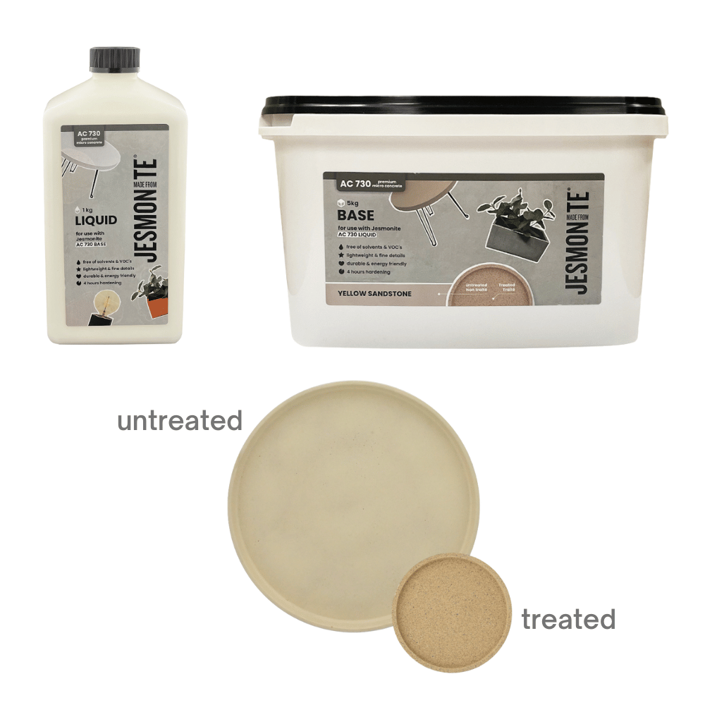 Jesmonite AC730 Kit 5kg Bază + 1kg Lichid Beton Acrilic pentru Turnare Decorativă