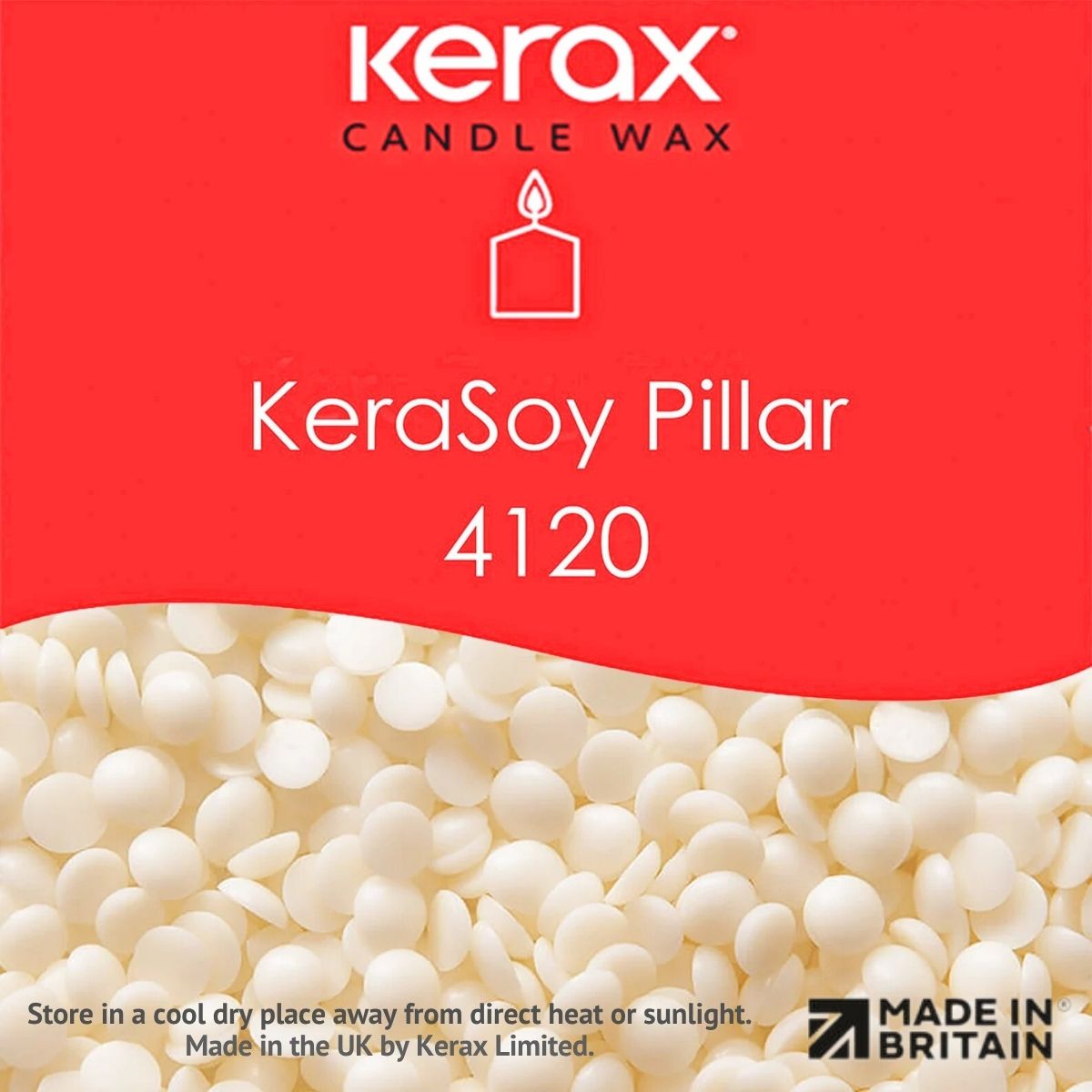 Ceară de soia naturală KeraSoy Pillar 4120 vegană, bio, ideală pentru lumânări pillar