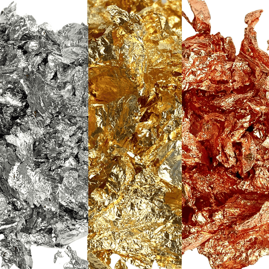 Fulgi Foite Schlagmetal TAMISE pentru Wax Melts, Rasina Epoxidica, Machiaj, Lac de unghii, Prelucrarea lemnului