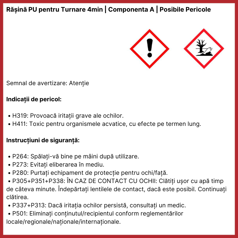 Rășină de Turnare - 4 Minute, Raport 1:1, pentru Modele, Figuri și Piese de Precizie