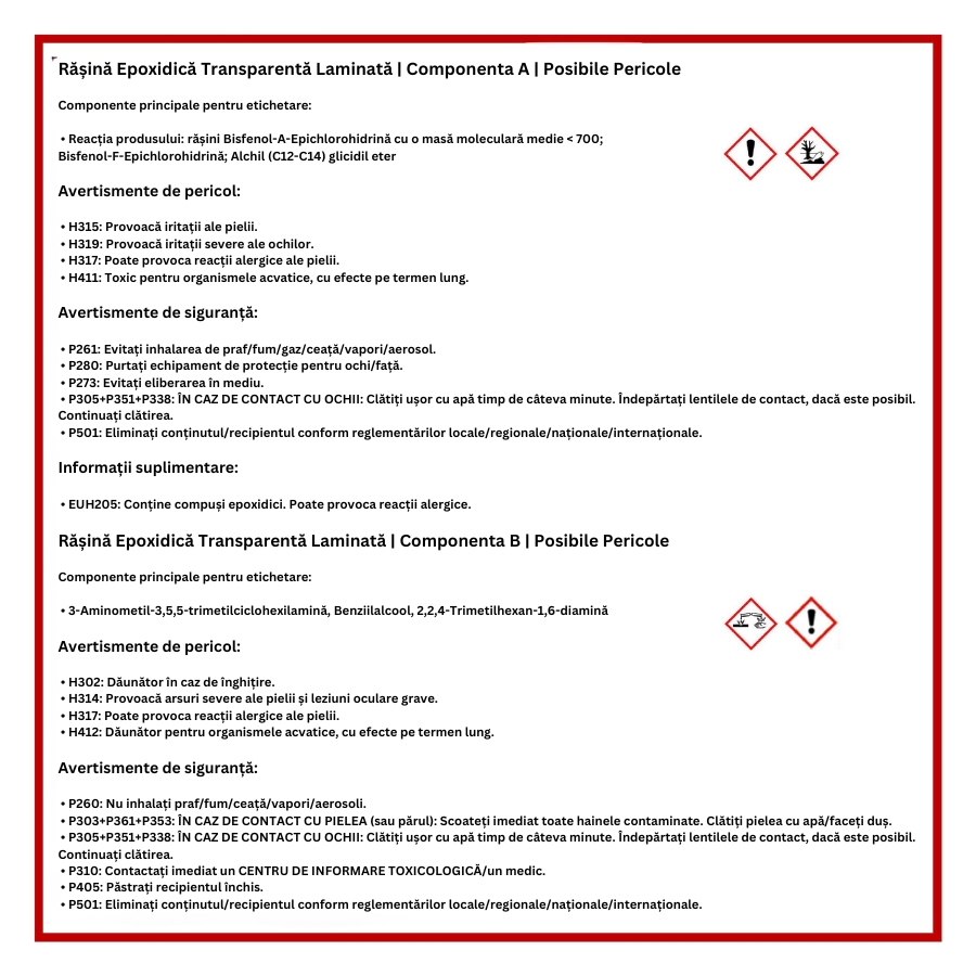 Rășină Epoxidică Transparentă PREMIUM pentru Turnare Straturi Groase până la 100mm