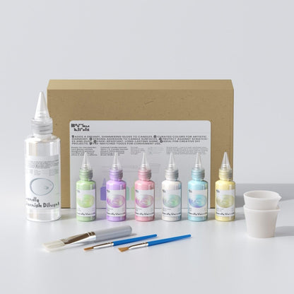Set Lac Colorat Lucios pentru Lumânări, 6 Culori Pastel