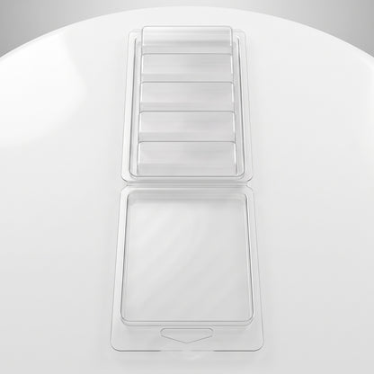 Detaliu matriță clam shell snap bar 5 batoane pentru wax melts