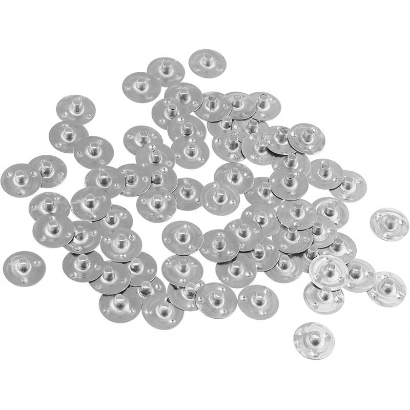 Suport metalic pentru fitil – 15 mm, set 50 bucăți (Standard / Gât Larg / Gât Lung)