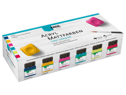Vopsea acrilică mată Kreul Color 20 ml 6/set